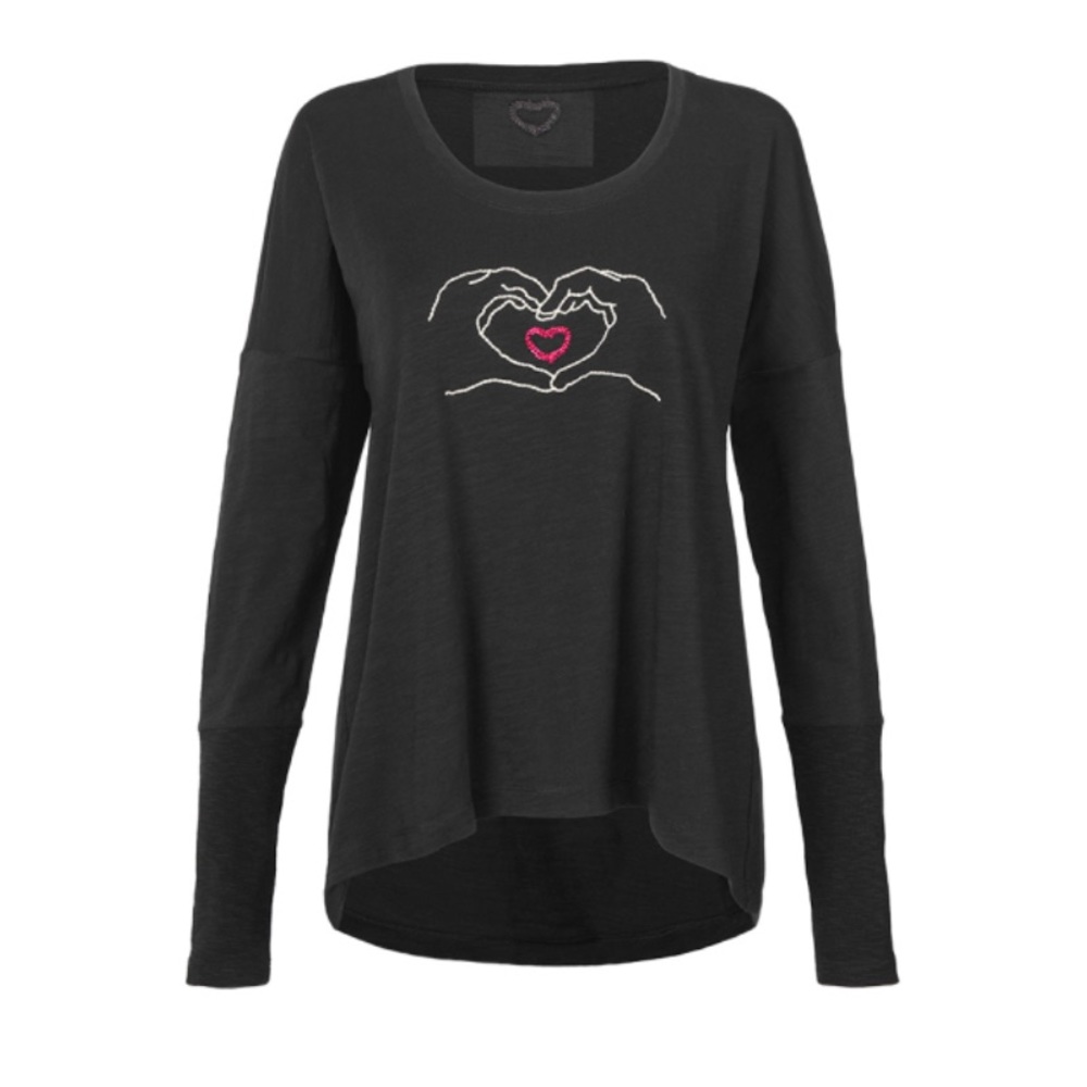 CAbi I Love You Black Tee Size M